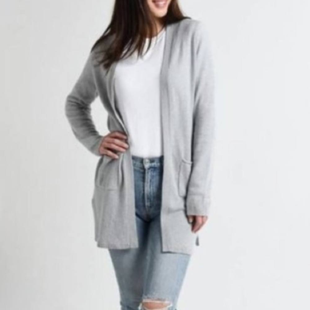 ATM heather grey cashmere cardigan